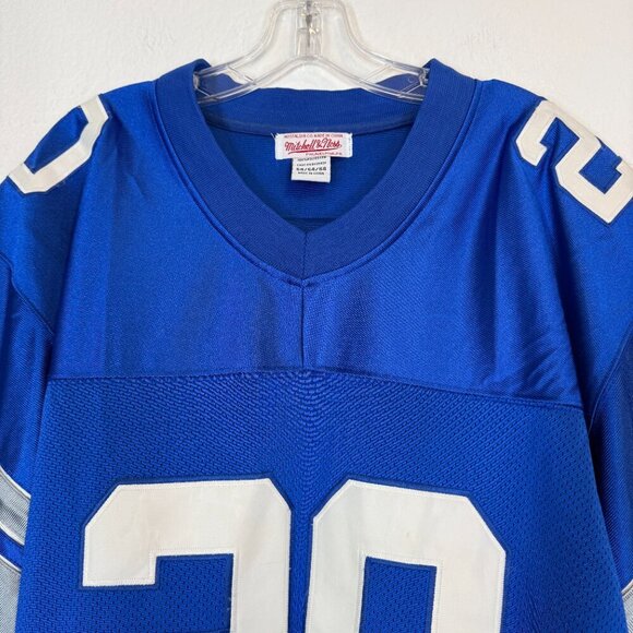 Mitchell & Ness Barry Detroit Lions Throwback Jersey Sanders Size 54 NFL Blue - Picture 3 of 9
